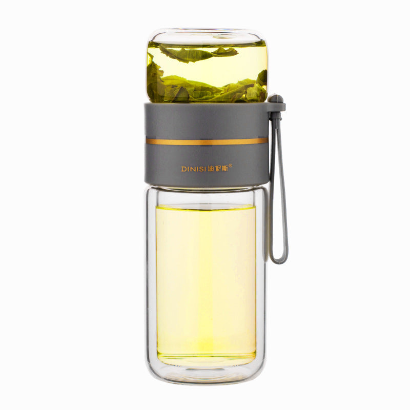 Double Wall Glass Water Bottle Infuser