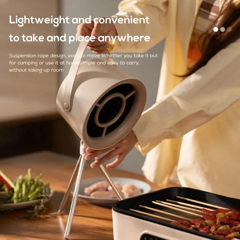 Portable Desktop Kitchen Hood USB Exhaust Fan