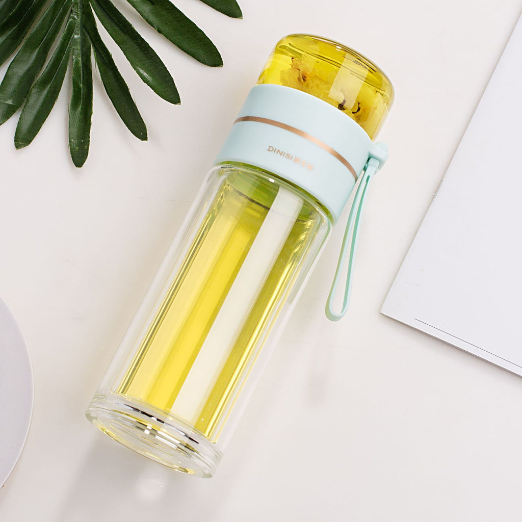 Double Wall Glass Water Bottle Infuser