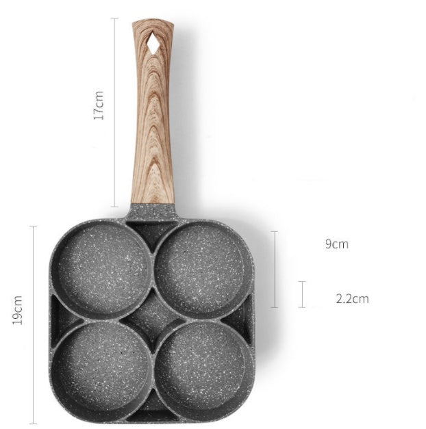 Nonstick 4 Hole Breakfast Frying Pan
