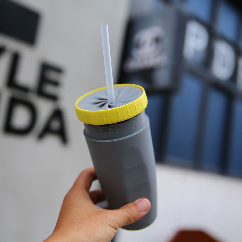 Portable Travel Tumbler Cup with Straw