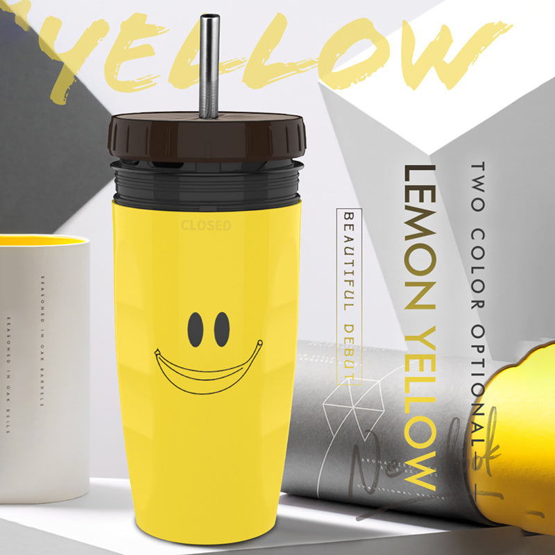 Portable Travel Tumbler Cup with Straw