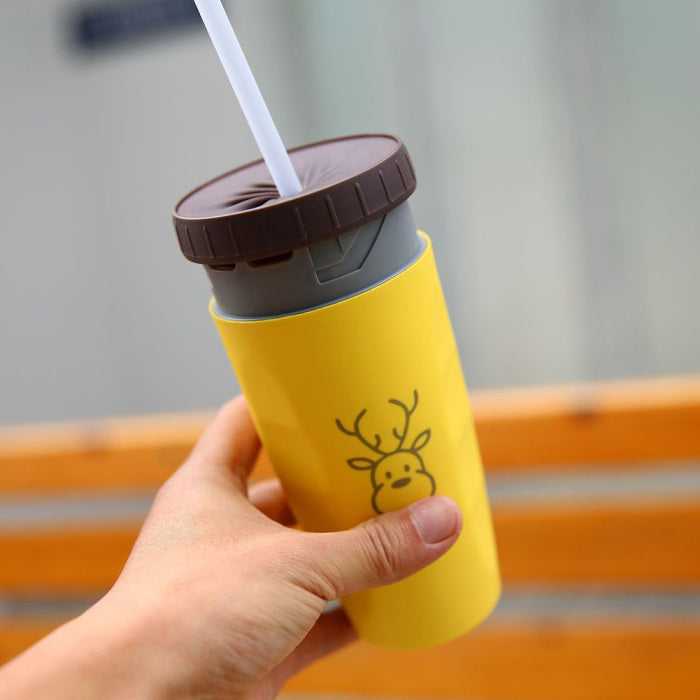 Portable Travel Tumbler Cup with Straw