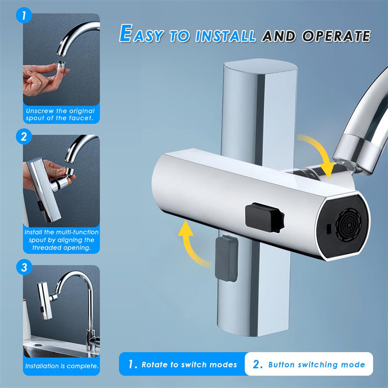Rotating Kitchen Faucet Water Nozzle Extension