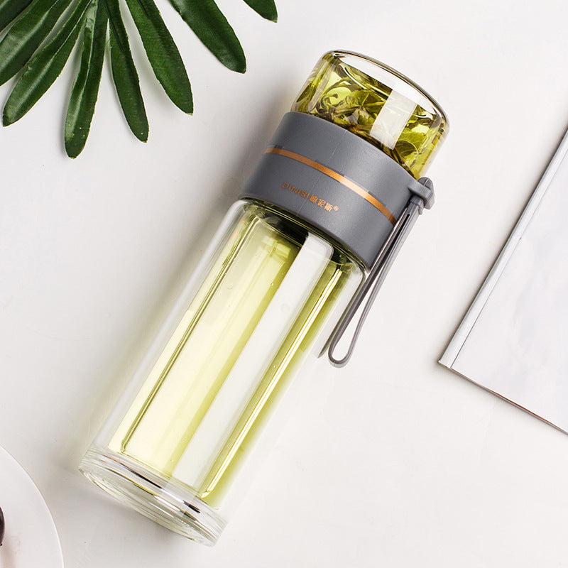 Double Wall Glass Water Bottle Infuser